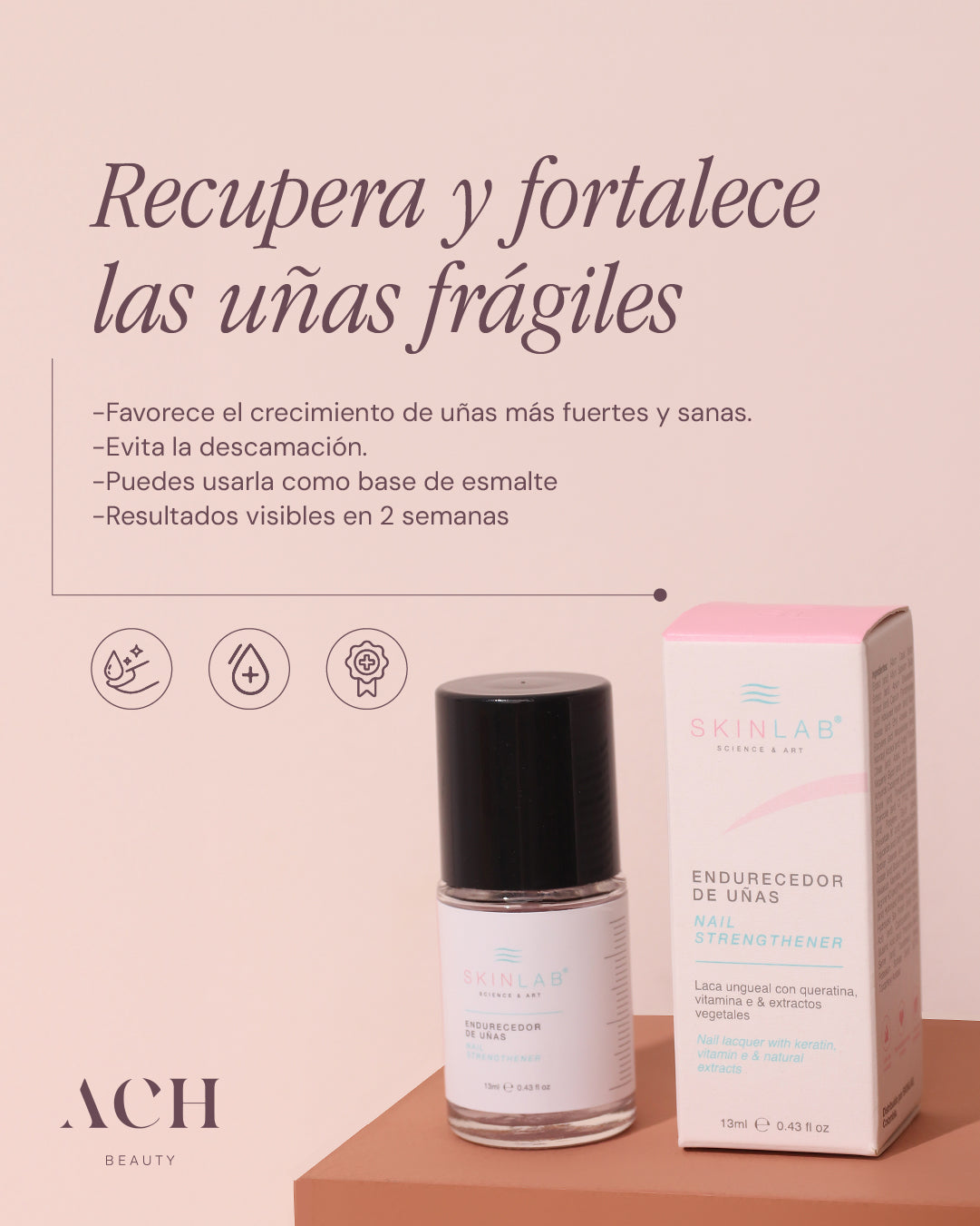 Endurecedor de Uñas SKINLAB 13 ml