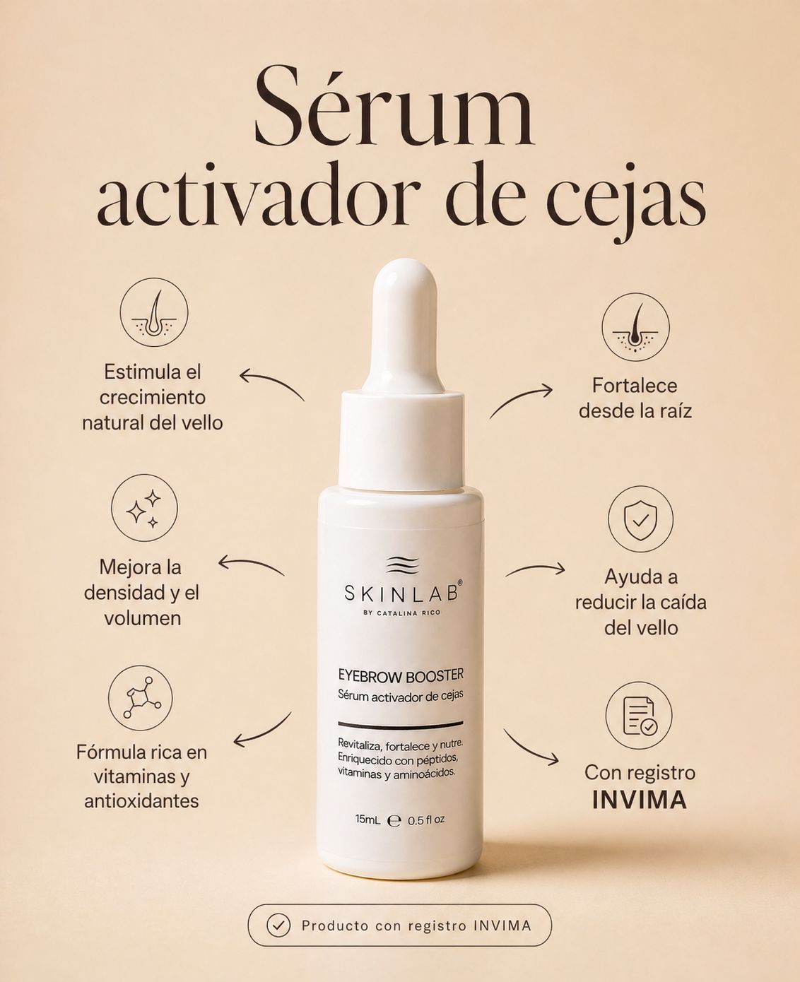 Sérum Activador de Cejas SKINLAB® 15 ml
